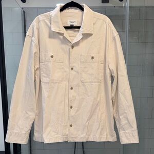 American Eagle Outfitters Men's Cream Shirt Jacket